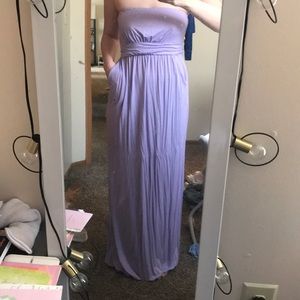 Pastel purple maxi dress